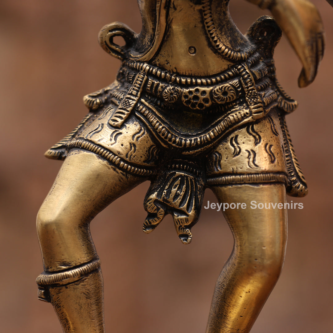11" Handcrafted Brass Shiva Tandava Statue – Dancing Lord Shiva