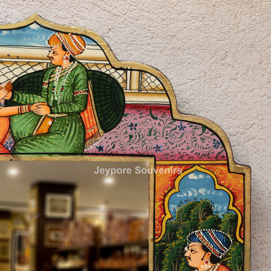 Handcrafted Rajasthani Royal Court Wooden Jharokha Mirror