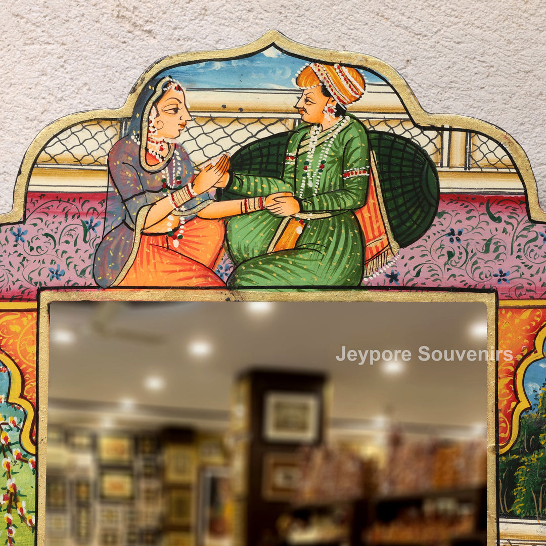 Handcrafted Rajasthani Royal Court Wooden Jharokha Mirror