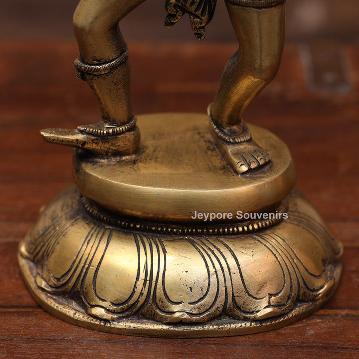 11" Handcrafted Brass Shiva Tandava Statue – Dancing Lord Shiva