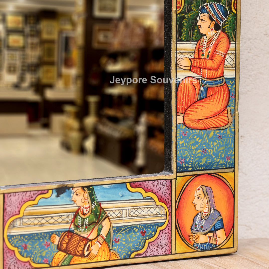 Handcrafted Rajasthani Royal Court Wooden Jharokha Mirror