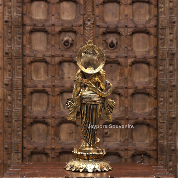 26" Handcrafted Brass Radha Krishna Idol Pair