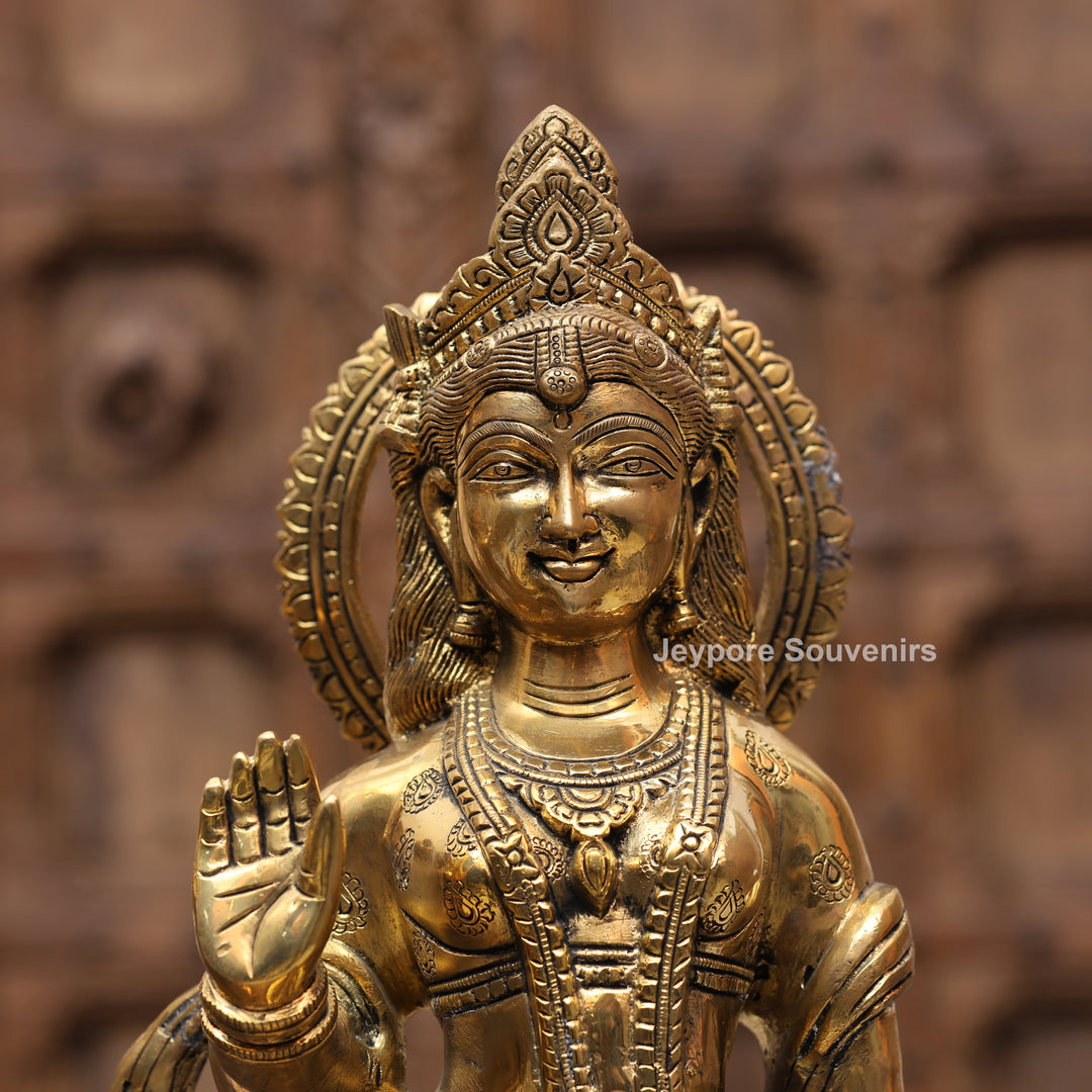 26" Handcrafted Brass Radha Krishna Idol Pair