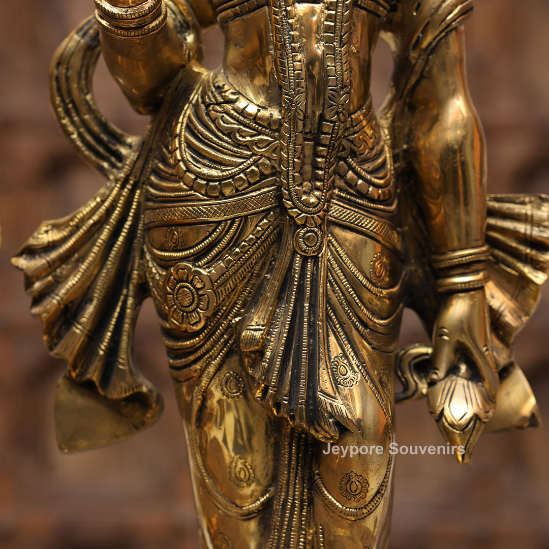 26" Handcrafted Brass Radha Krishna Idol Pair