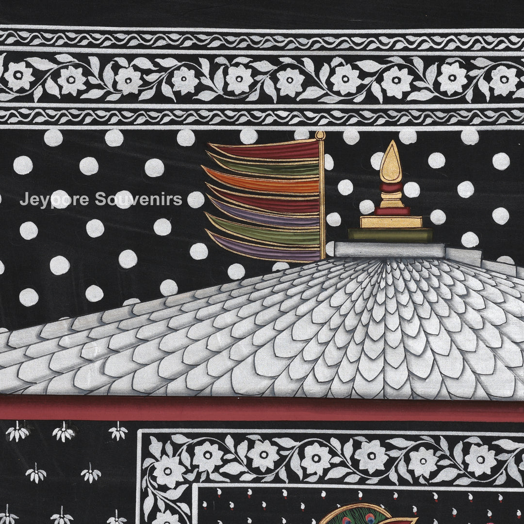 Srinathji Temple Darshan - Hand-Painted Pichwai
