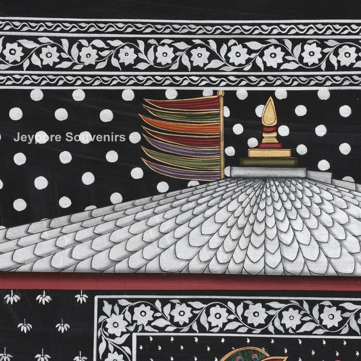 Srinathji Temple Darshan - Hand-Painted Pichwai