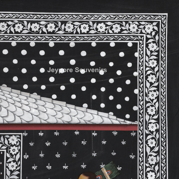 Srinathji Temple Darshan - Hand-Painted Pichwai