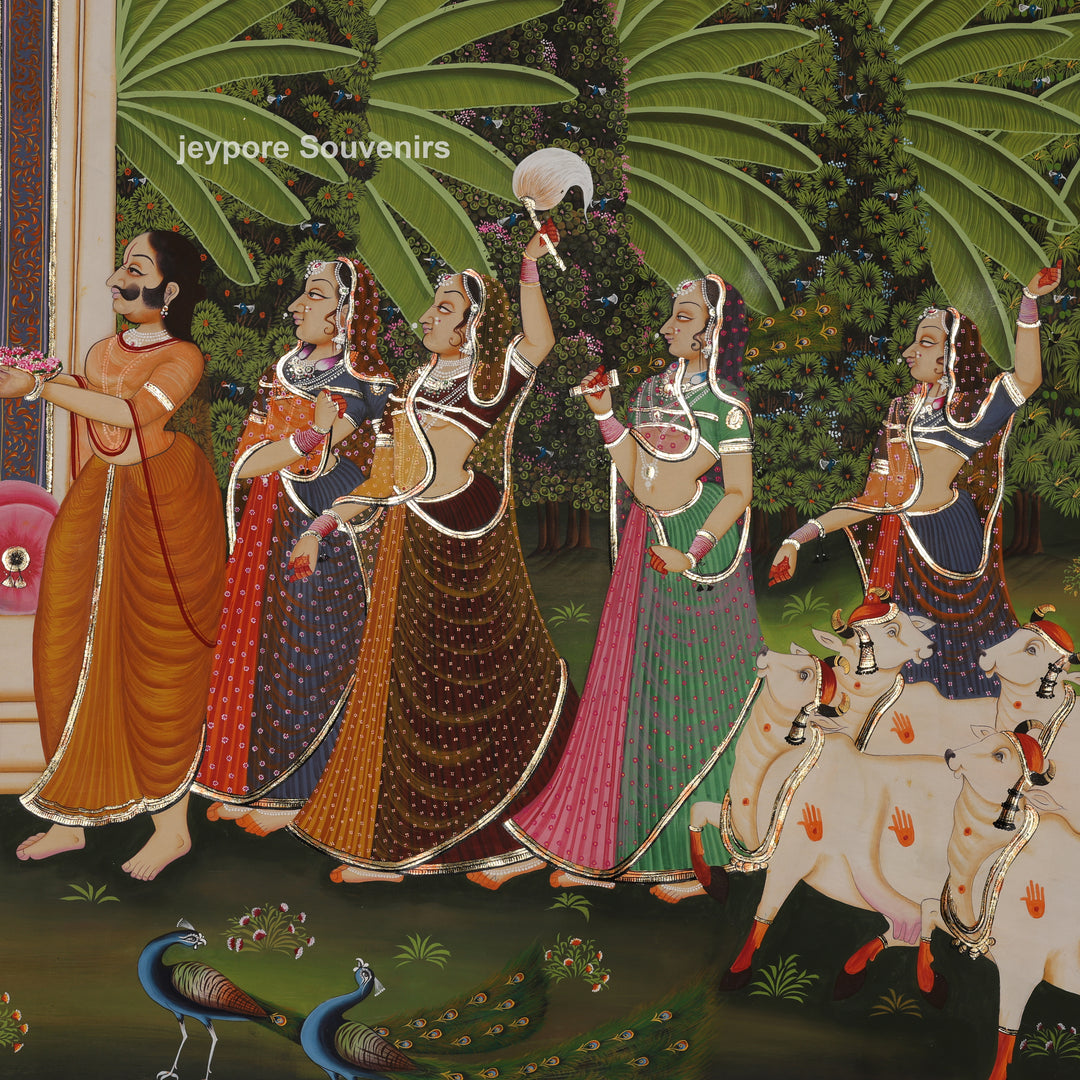 Shrinathji Divine Leela – Hand-Painted Pichwai