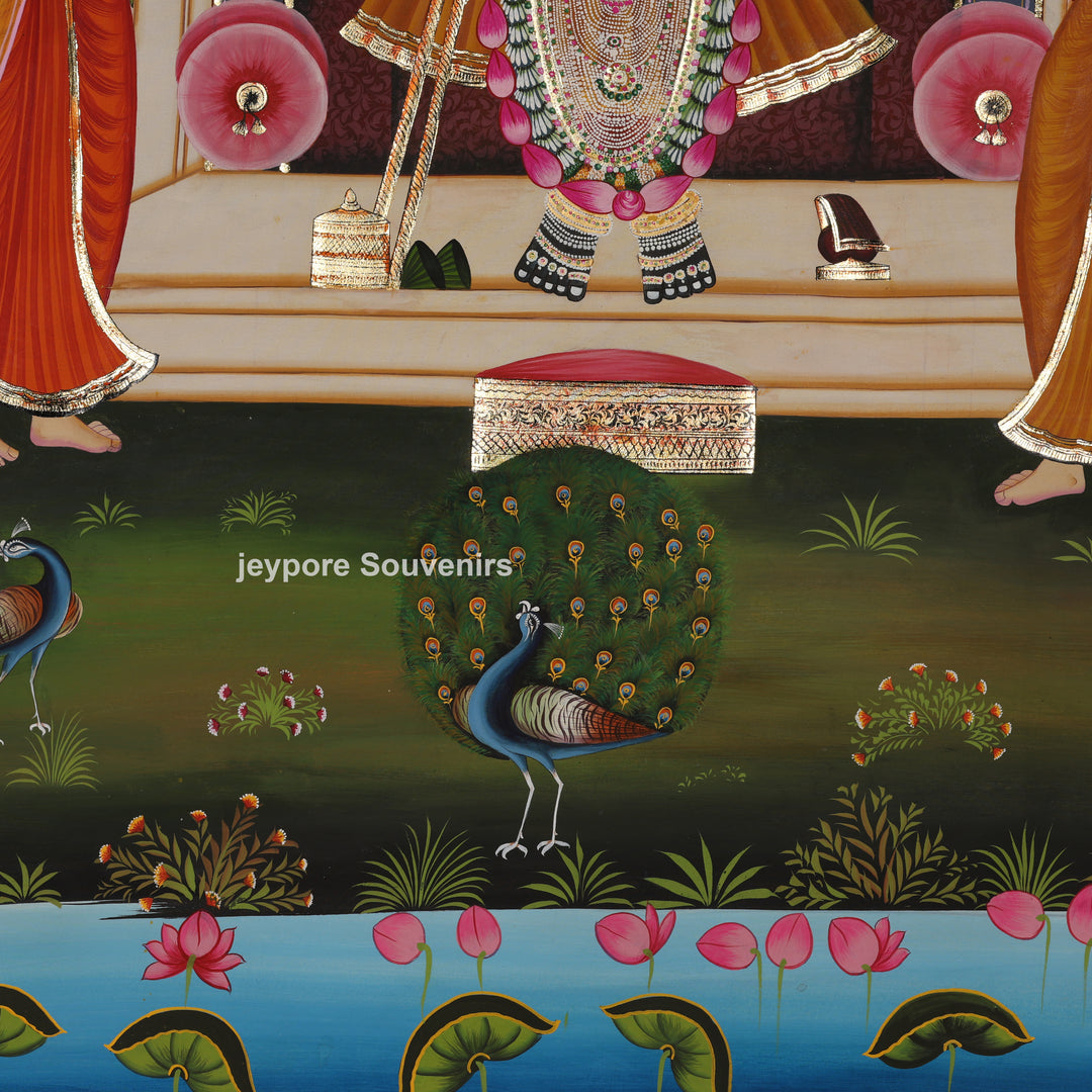 Shrinathji Divine Leela – Hand-Painted Pichwai