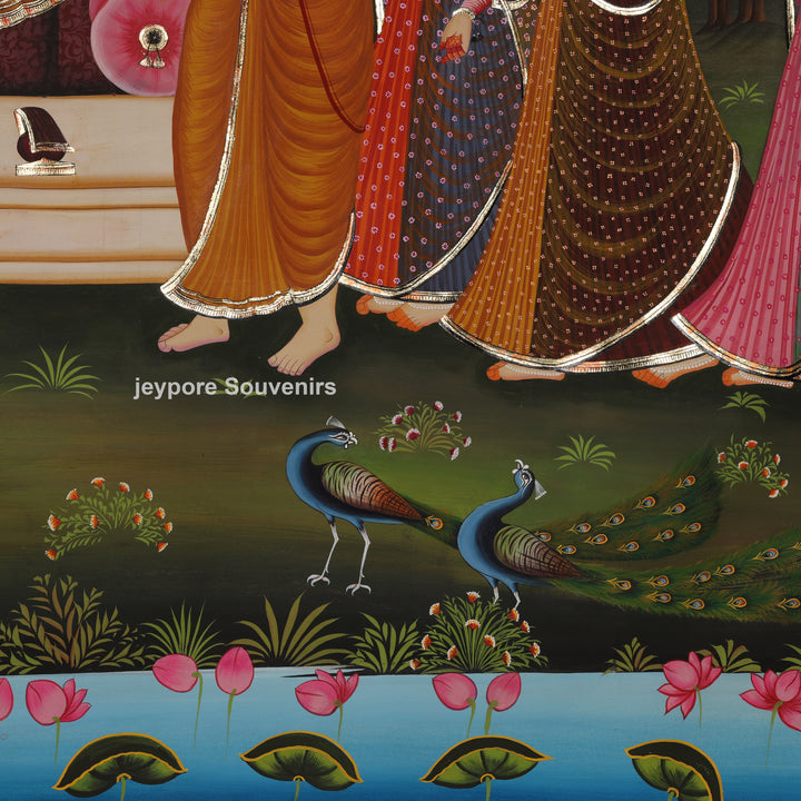 Shrinathji Divine Leela – Hand-Painted Pichwai