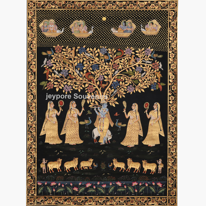 Krishna playing flute - Pichwai