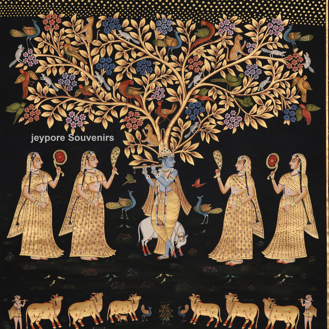 Krishna playing flute - Pichwai