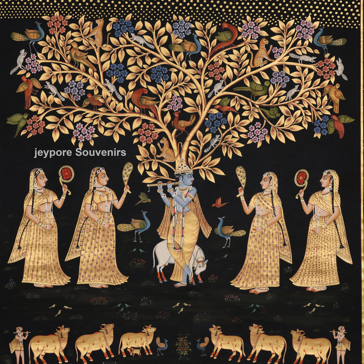 Krishna playing flute - Pichwai