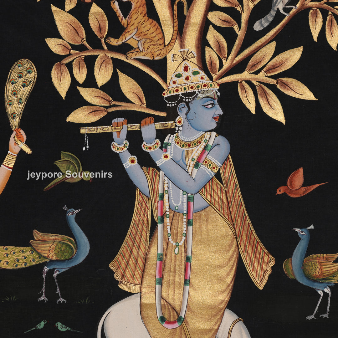 Krishna playing flute - Pichwai