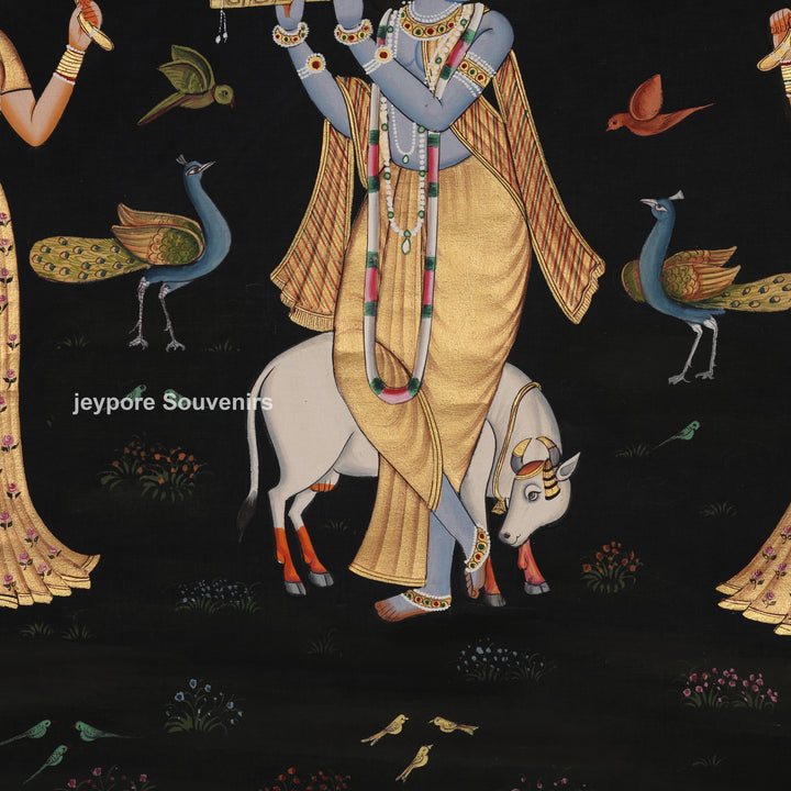 Krishna playing flute - Pichwai
