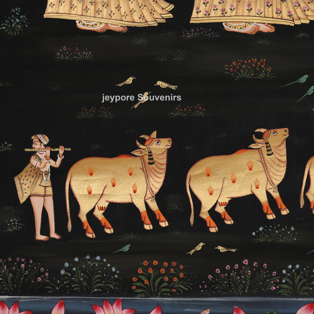 Krishna playing flute - Pichwai