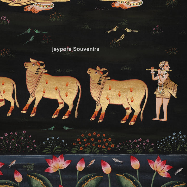 Krishna playing flute - Pichwai