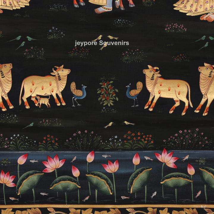 Krishna playing flute - Pichwai