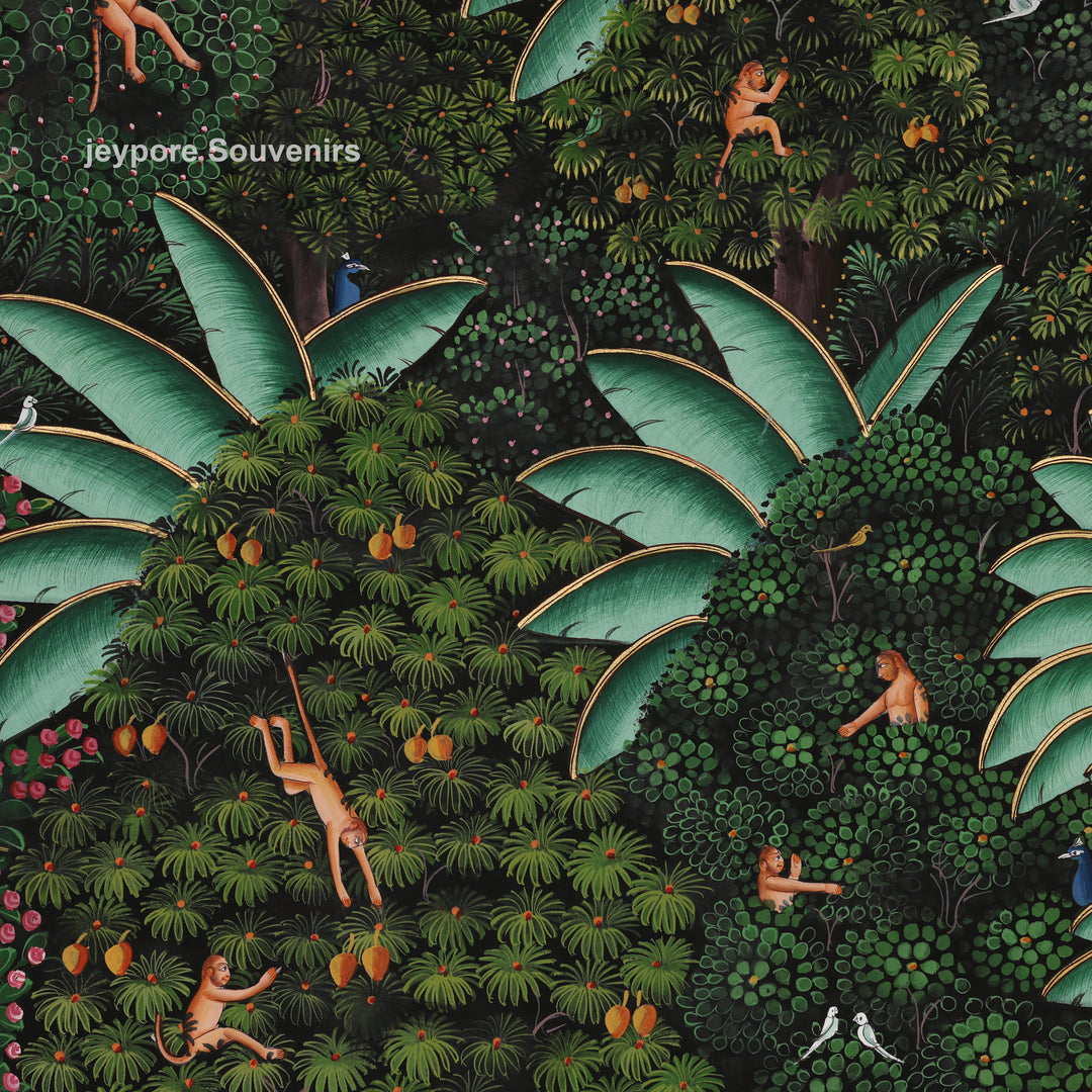 Hand-Painted Forest Scene with Trees and Nature - Pichwai
