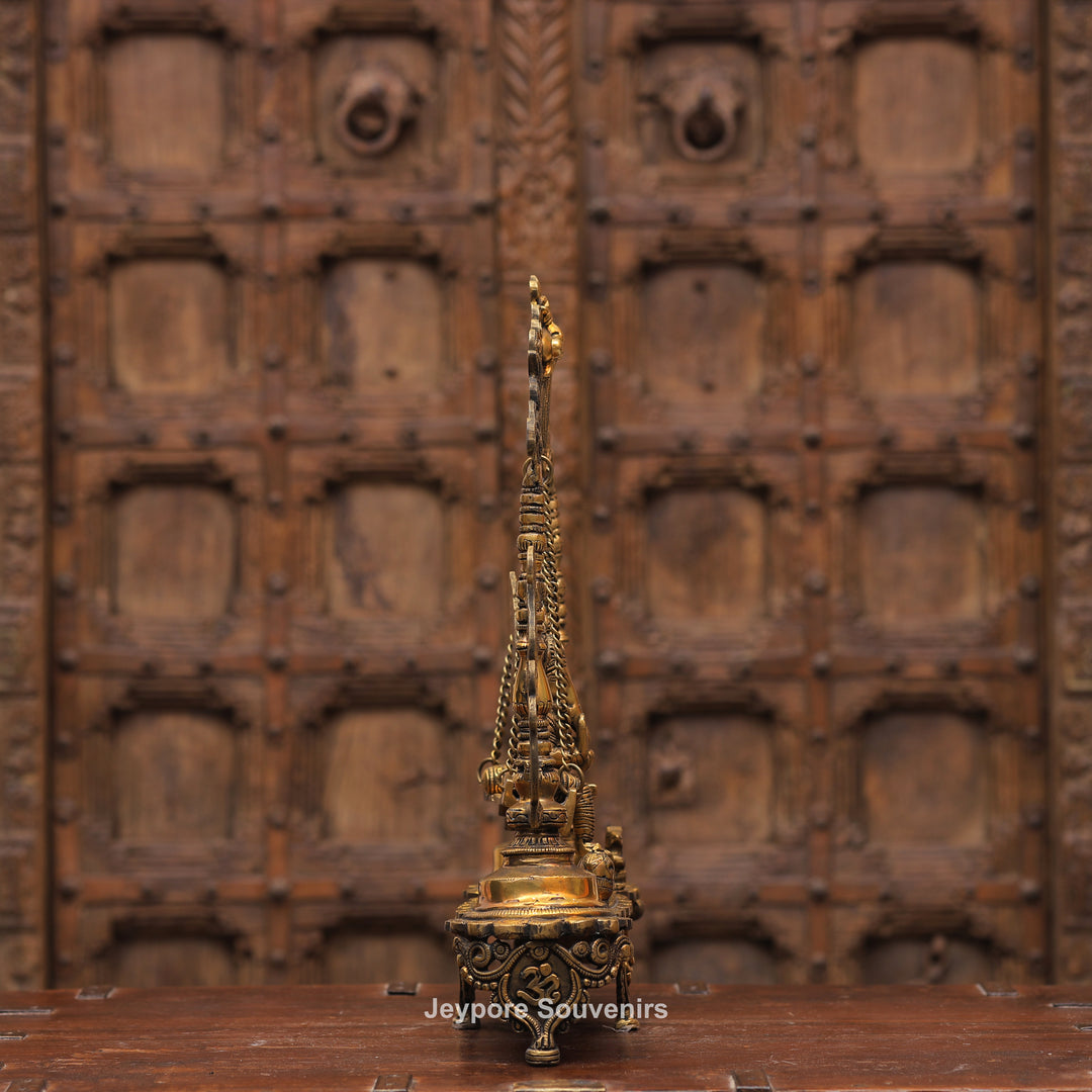 Handcrafted Brass Ganesha Jhula Statue for Home Temple &amp; Décor