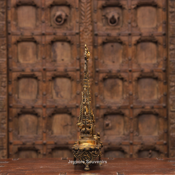 Handcrafted Brass Ganesha Jhula Statue for Home Temple &amp; Décor