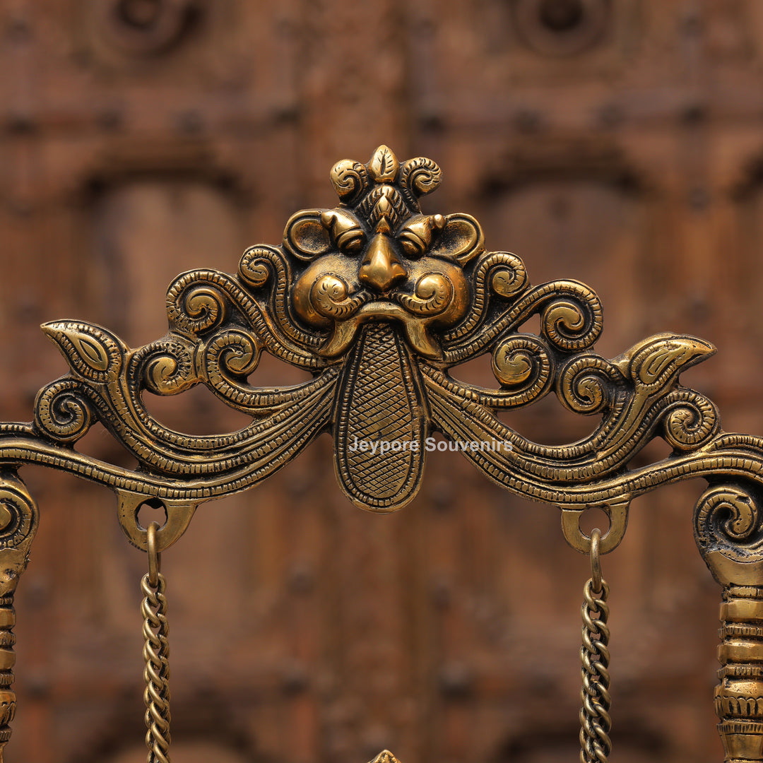 Handcrafted Brass Ganesha Jhula Statue for Home Temple &amp; Décor