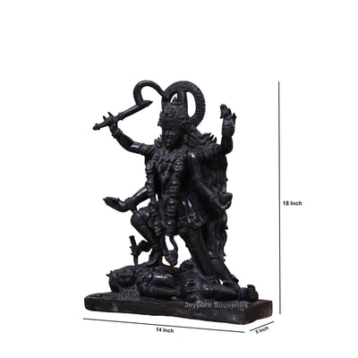 18" Black Marble Handcrafted Goddess Kali Idol