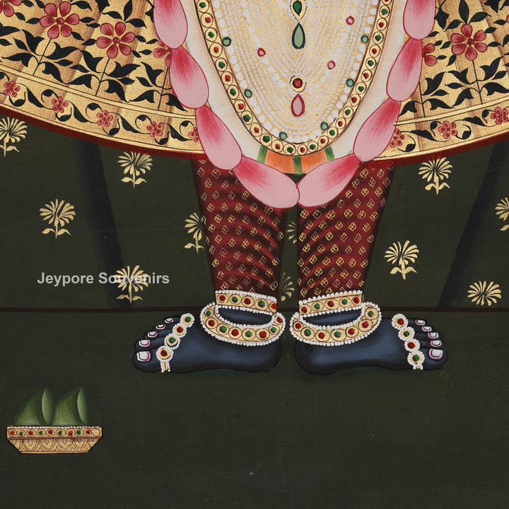 Handcrafted Pichwai Shrinathji Painting on Silk