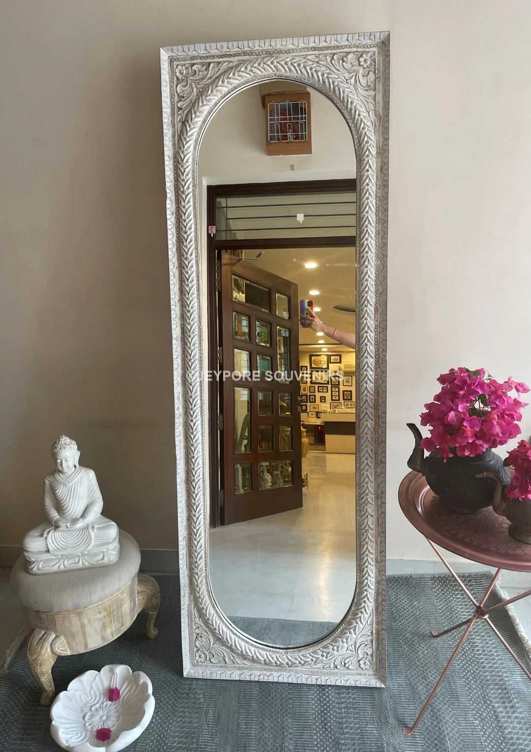 Hand carved Long standing Vanity wooden Mirror frame