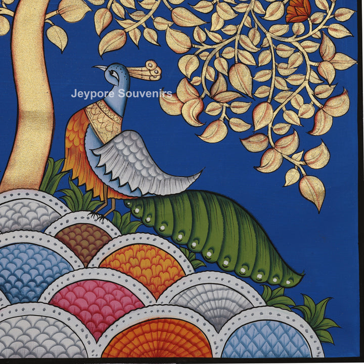 Handcrafted Kalpavriksha (Tree of Life) Painting on Silk