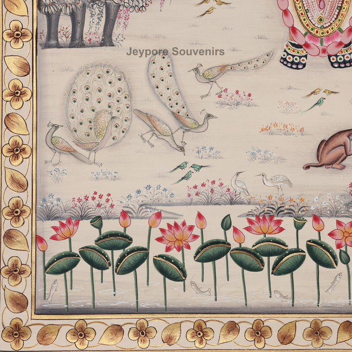 Shrinath Ji Pichwai Painting on Silk | Traditional Nathdwara Art