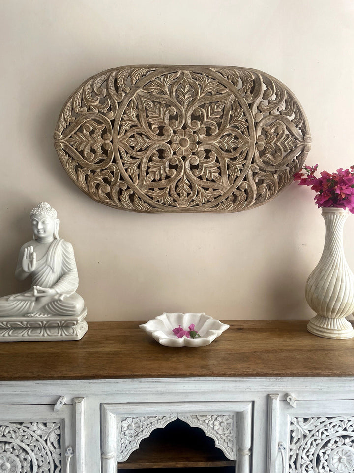 Hand carved Wooden Wall Hanging panel