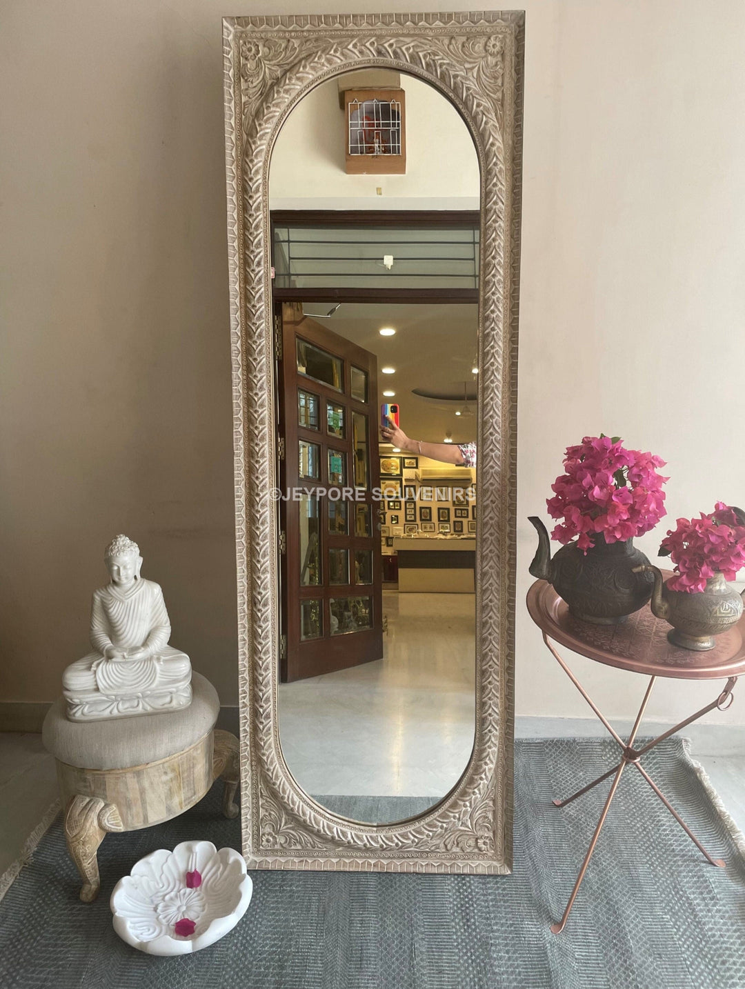 Hand carved Long standing Vanity wooden Mirror frame