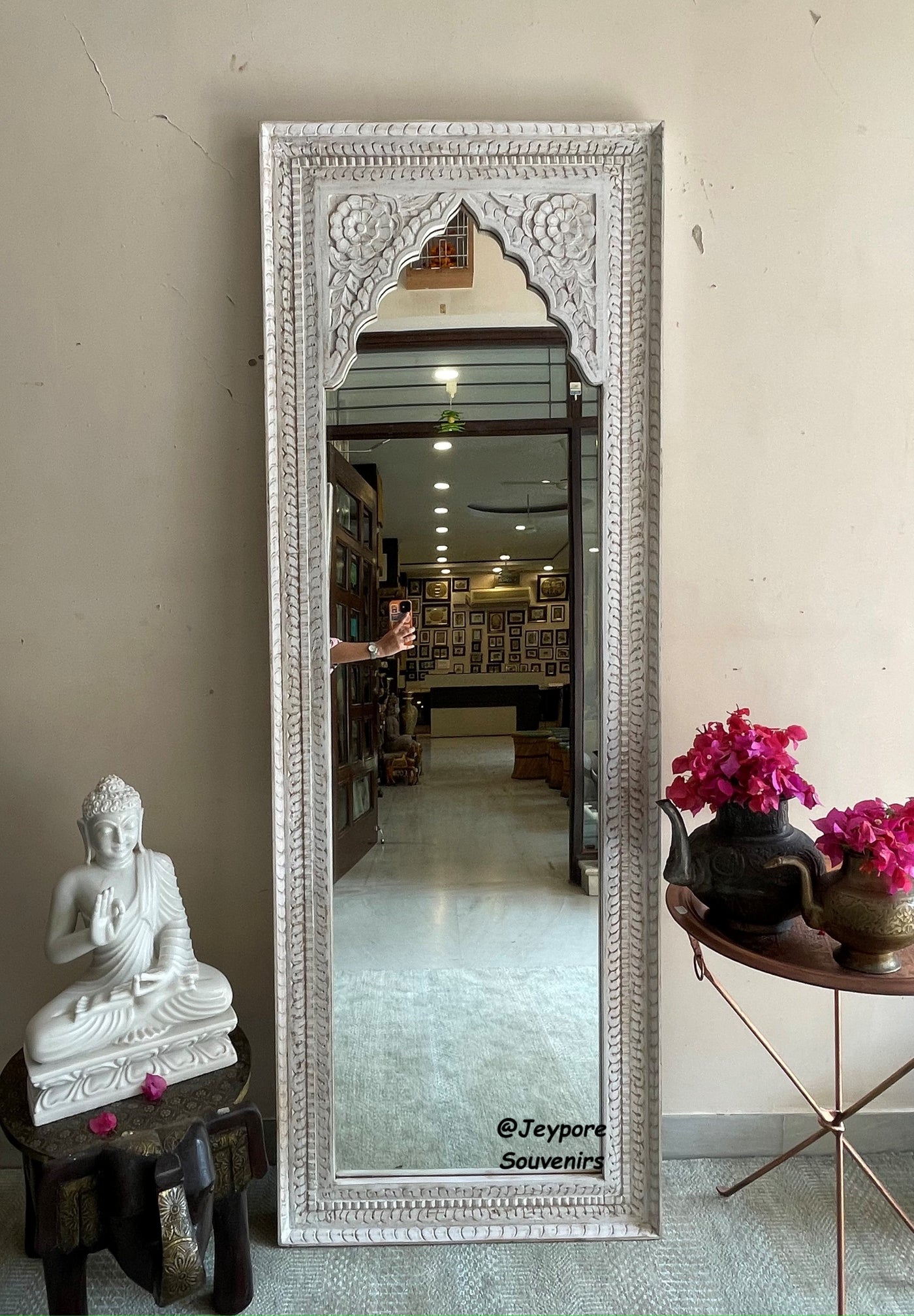 Hand carved Long standing Vanity wooden Mirror frame