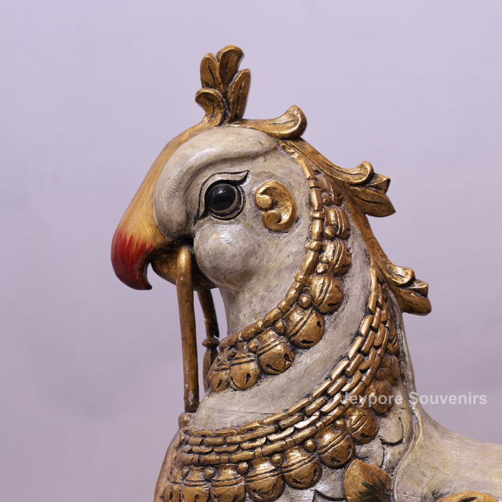 41" Handcrafted Wooden Annapakshi Statue