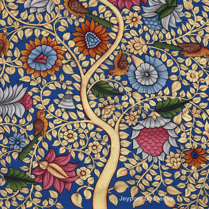 Handcrafted Kalpavriksha (Tree of Life) Painting on Silk