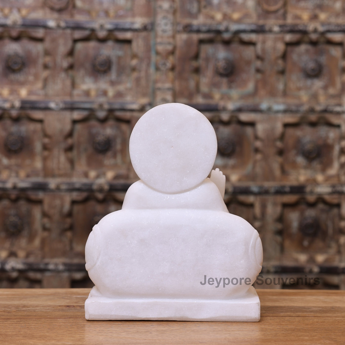 12" Pure White Marble Guru Nanak Dev Ji Idol | Spiritual Home Decor