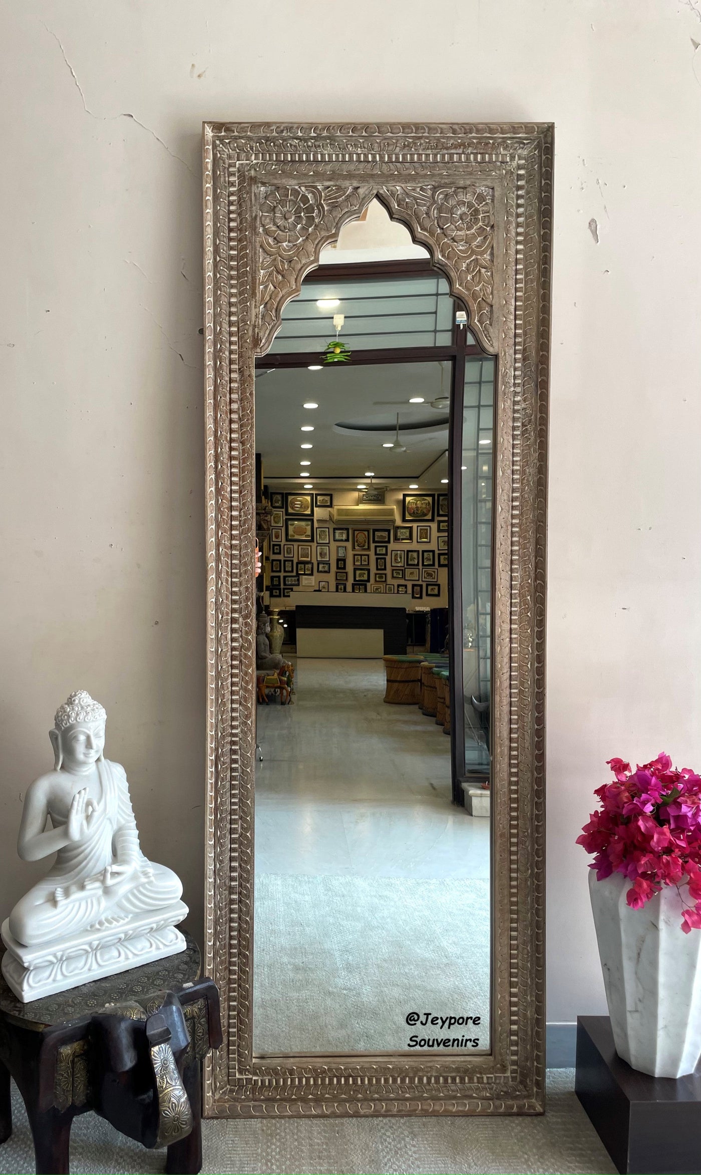 Hand carved Long standing Vanity wooden Mirror frame