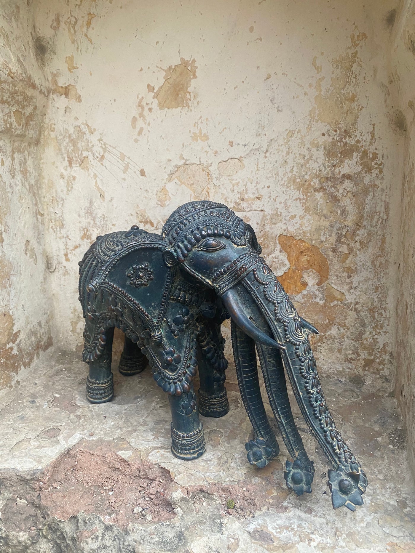 Antique Brass Dhokra Elephant