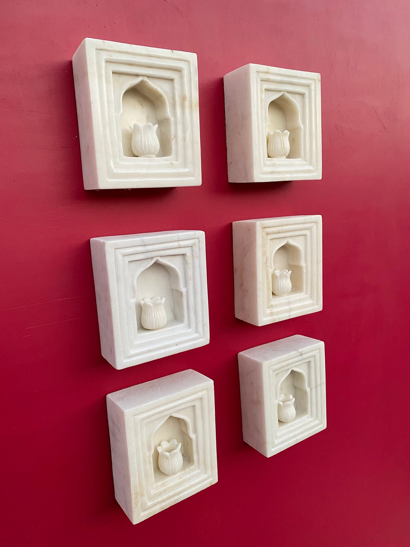 Single Marble Wall Niche | Wall Jharokha | Candle holder