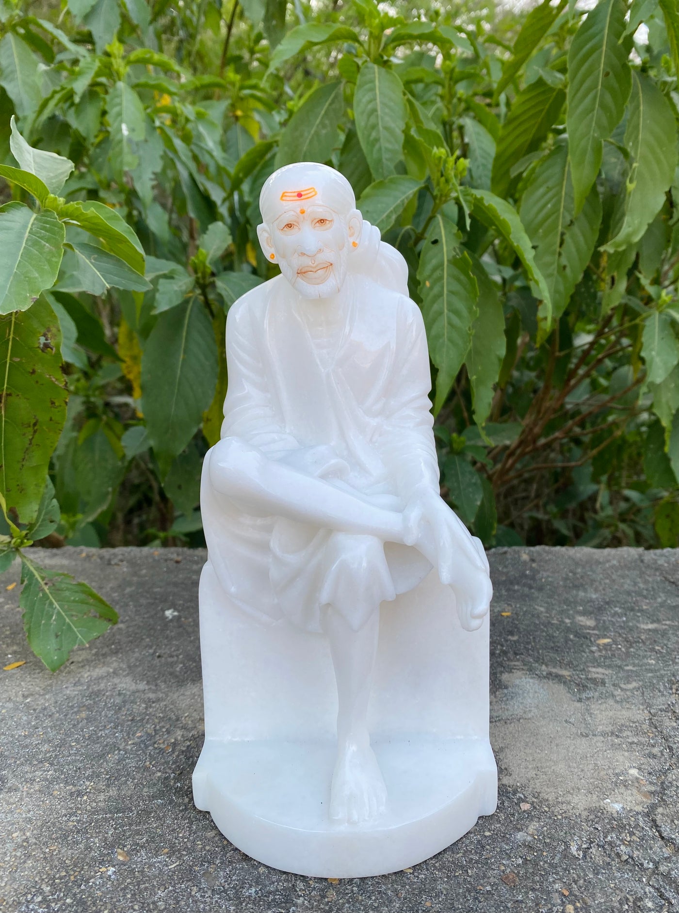 White marble Sai Baba Statue