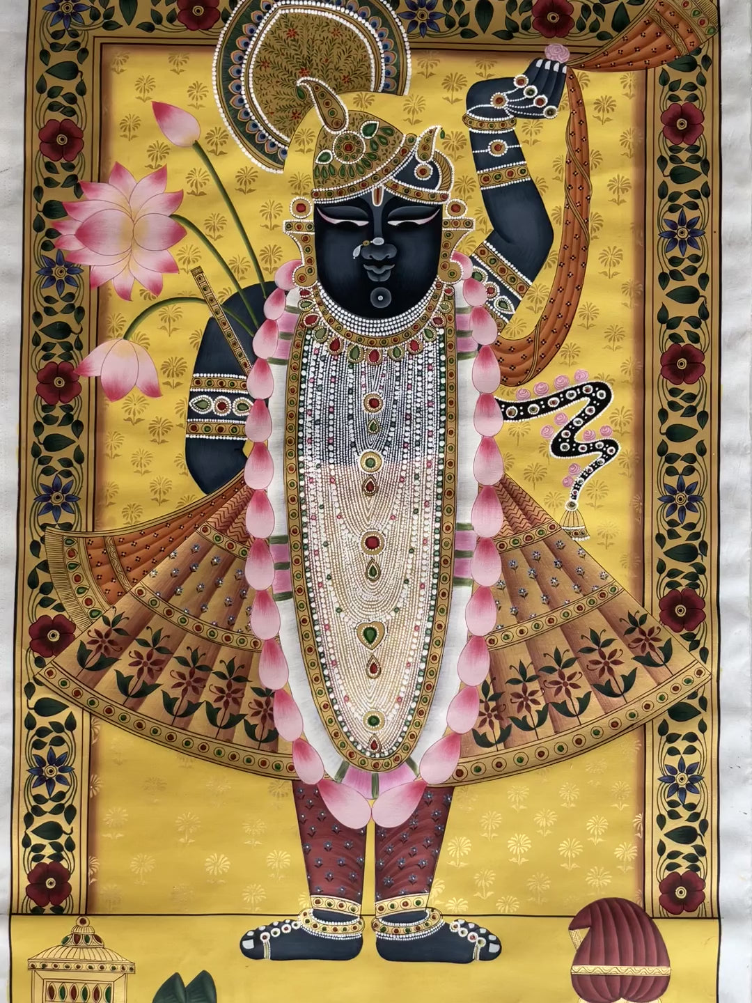 Lord Shrinathji painting on canvas