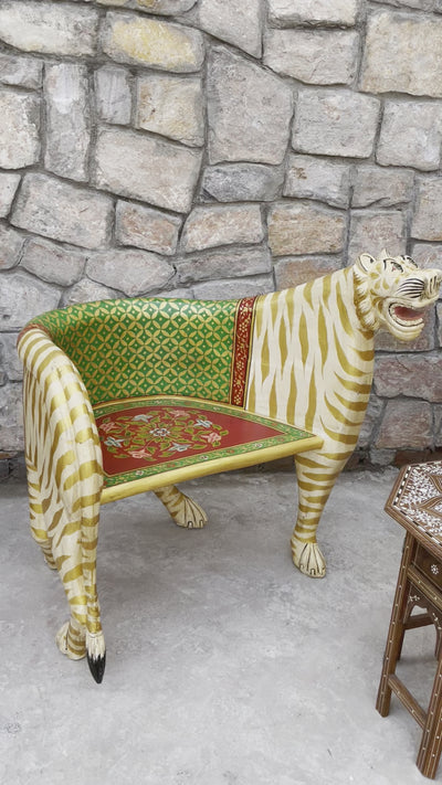 Tiger shaped handmade Maharaja armchair