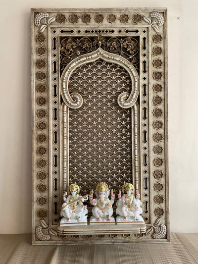 Intricately hand carved Marble Panel/Jali