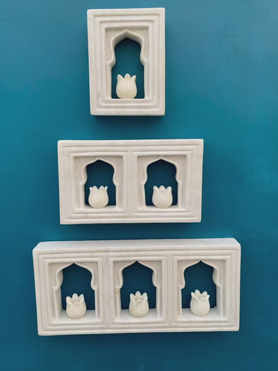 Marble Wall Niche | Wall Jharokha | Candle holder