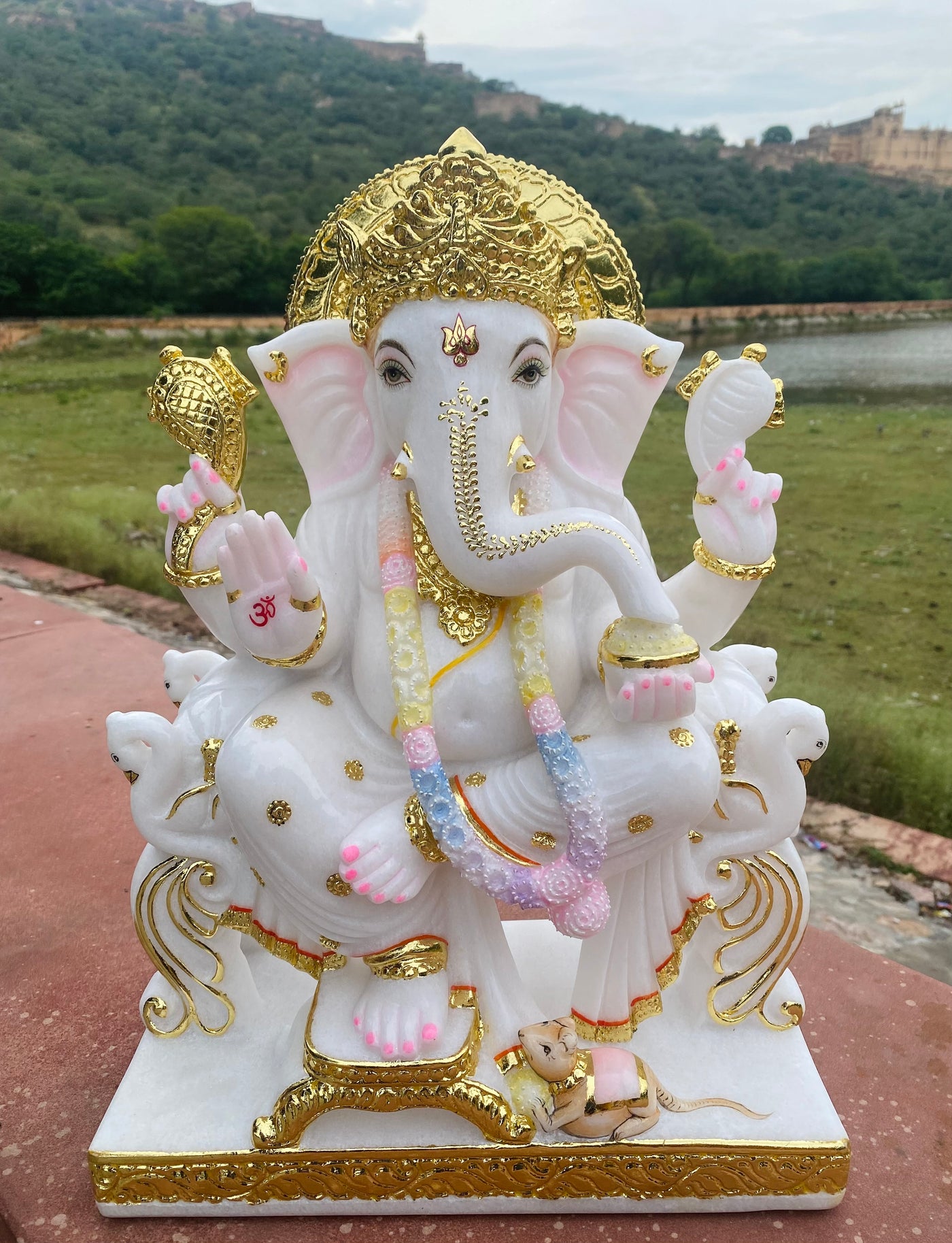 Marble Lord Ganesha Idol in 18 inches