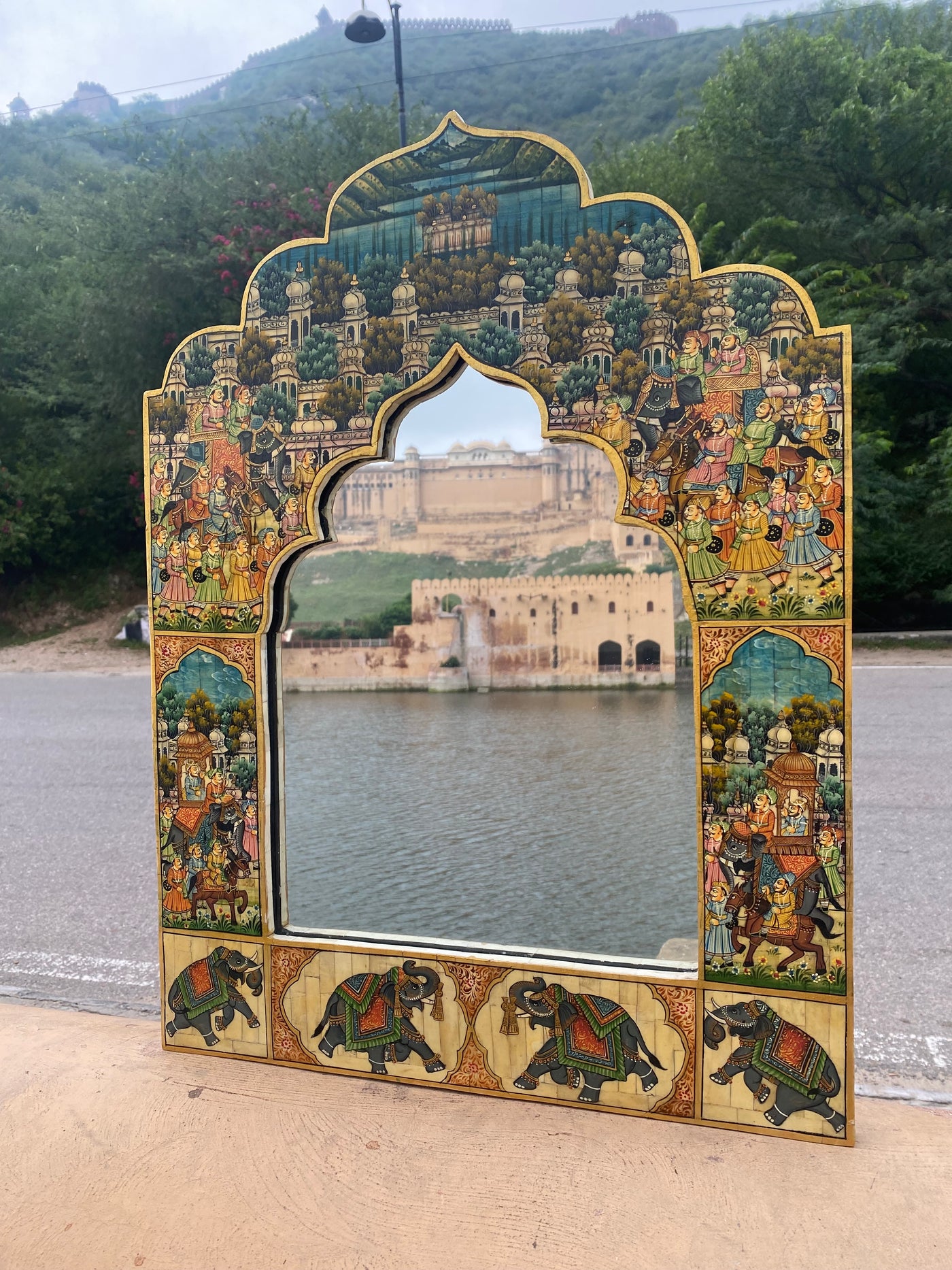 Hand painted Frame Depicting traditional royal wedding procession