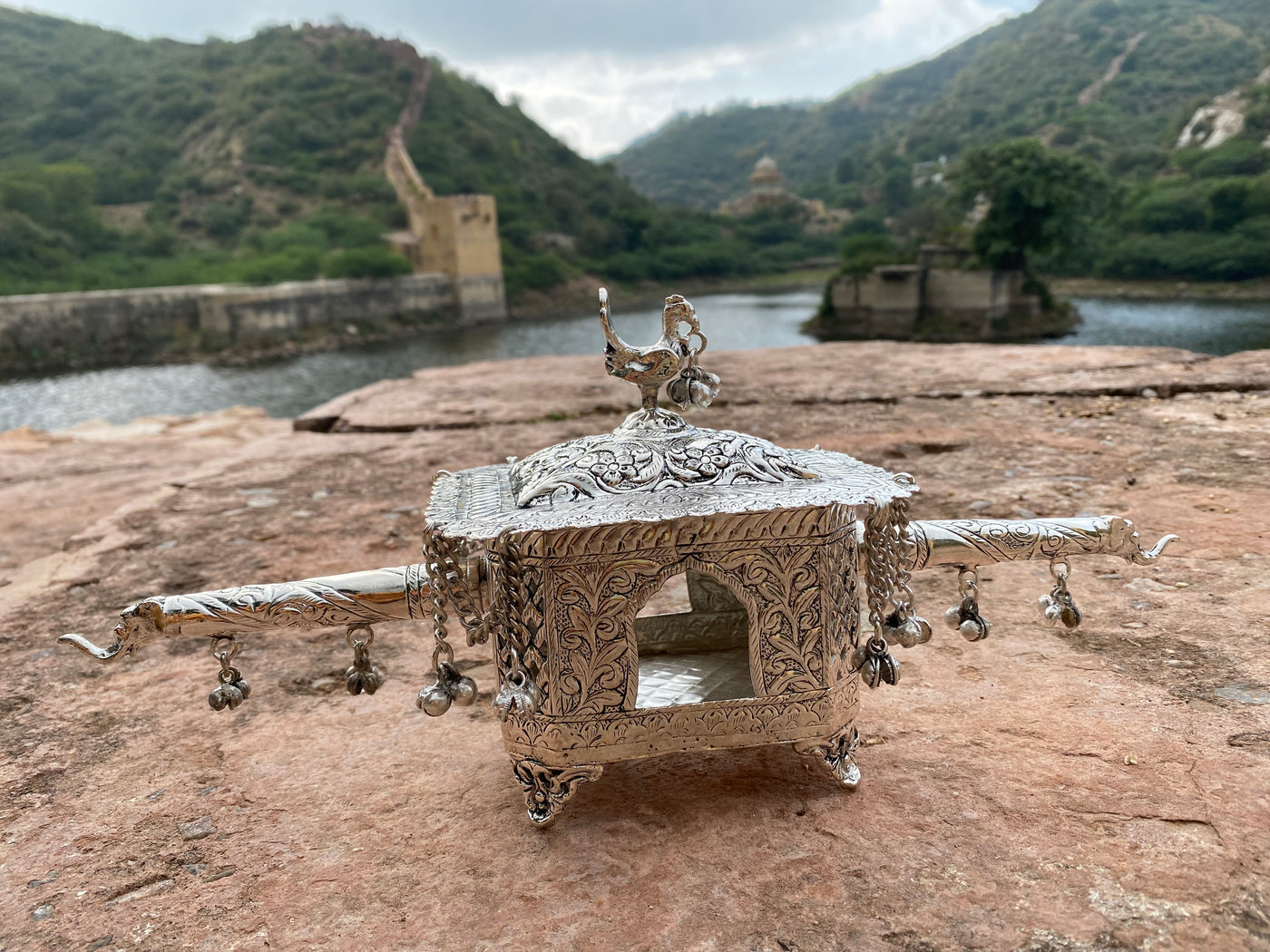 Antique German Silver Palki Palanquin