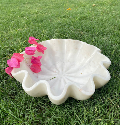 Blossom Shaped Marble Urli/Bowl