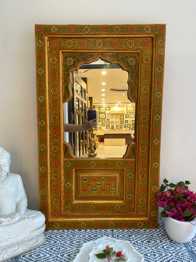 Hand painted Jharokha Frame with mirror